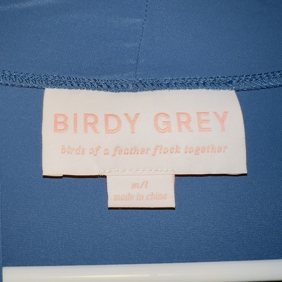 Birdy Grey Kenny Ruffle Robe in Slate Blue Wedding Bridesmaid size M/L - Picture 4 of 7